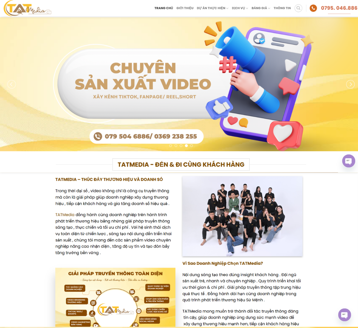 DỊCH VỤ THIẾT KẾ WEBSITE TATMedia Giải Pháp Truyền Thông
